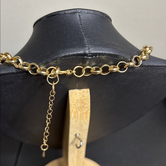 Cha Cha Colorful Charms Chain Holiday Necklace Statement Gold Tone - Picture 4 of 6